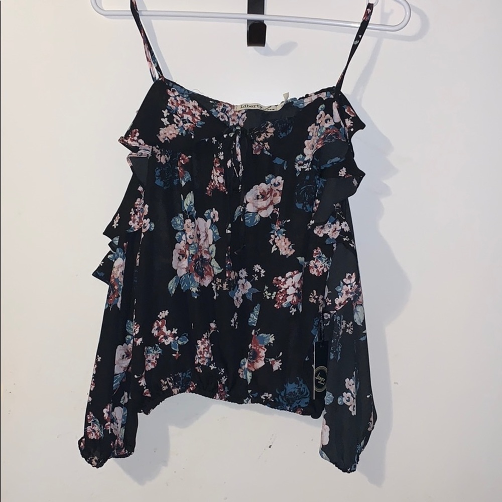 Womens Cropped Off Shoulder Top